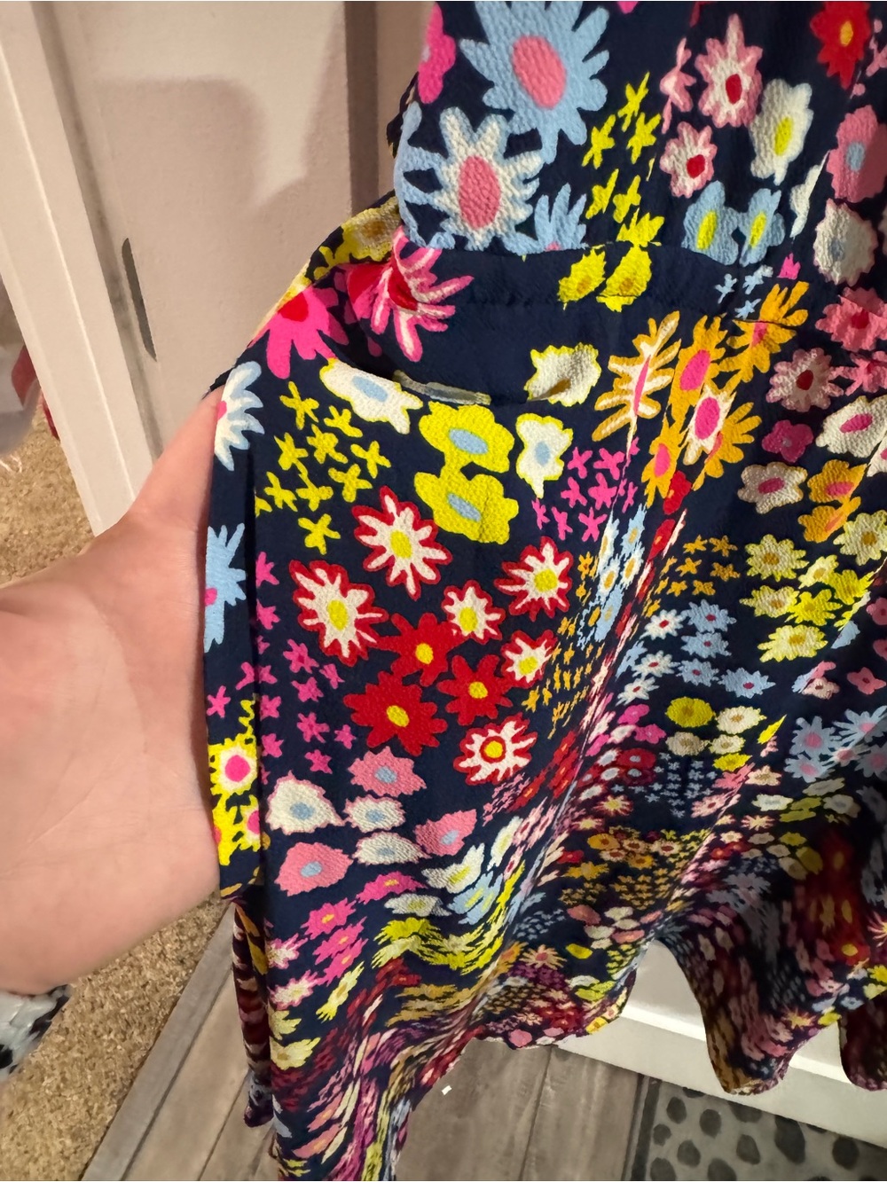 Talbots Floral V-Neck Tiered Dress - Picture 6 of 7